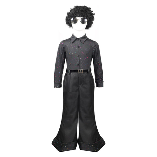 Kids Children‘s Retro American 70s Disco Sequin SingerCosplay Costume Outfits Halloween Carnival Suit