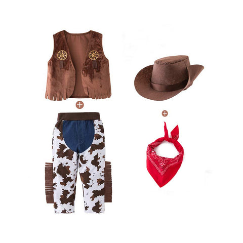 Kids Cowboy  Cosplay Costume Outfits Halloween Carnival Suit