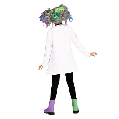 Kids Crazy Scientist Cosplay Costume Outfits Halloween Carnival Party Disguise Suit
