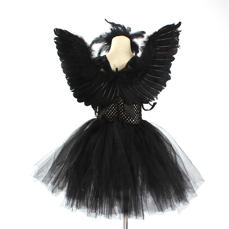 Kids Girls Black Swan  Cosplay Costume Dress  Outfits Halloween Carnival Party Suit