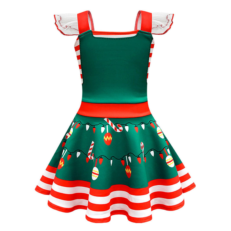 Kids Girls Christmas Cosplay Costume Outfits Halloween Carnival Suit