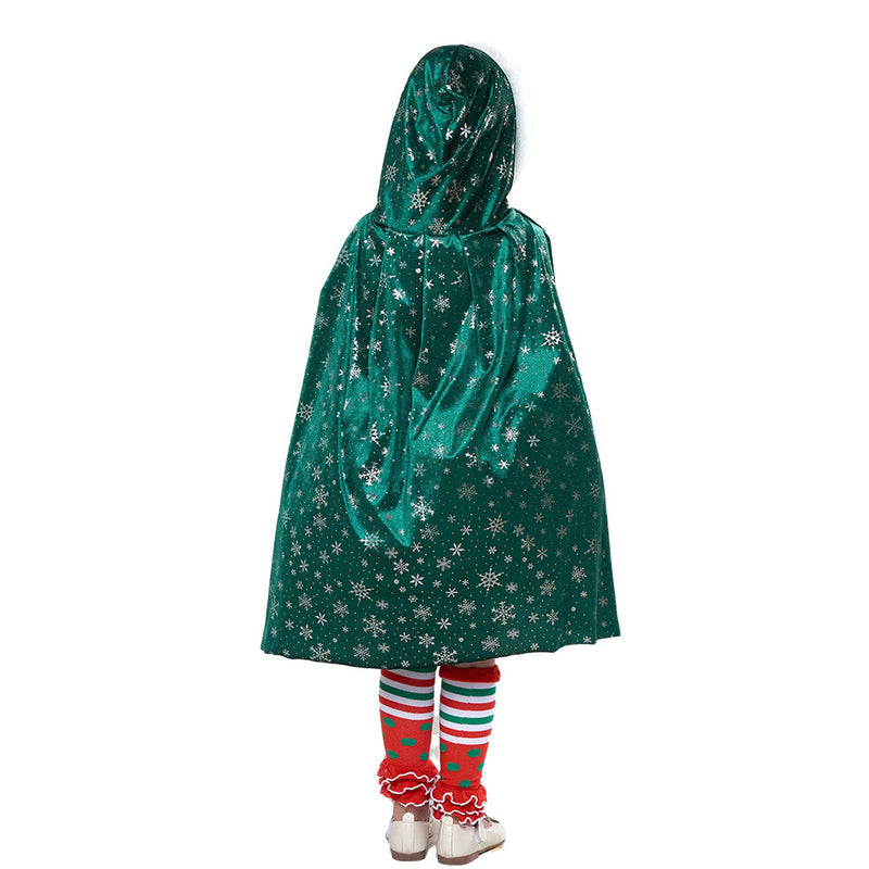 SeeCosplay Kids Girls Christmas Tree Green Tutu Dress Outfits Christmas Carnival Suit Cosplay Costume GirlKidsCostume