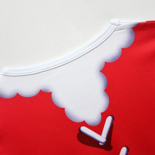 Kids Girls Disenchanted Gisele Cosplay Costume Christmas Red Dress Outfits Halloween Carnival Suit