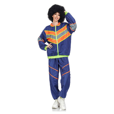 Kids Girls retro hip-hop disco Cosplay Costume Sportwear Jacket Pants Outfits Halloween Carnival Suit