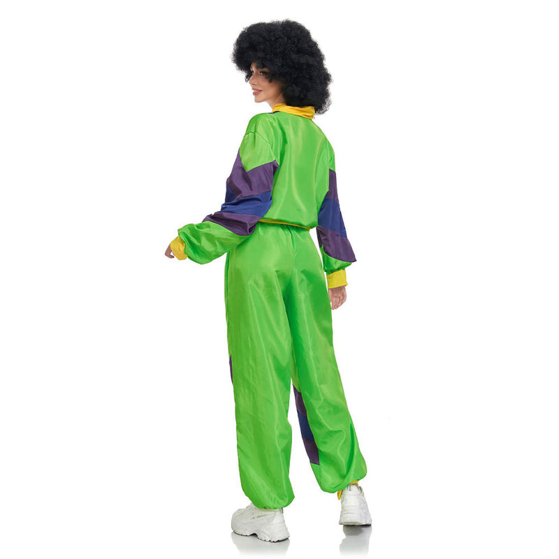 Kids Girls retro hip-hop disco Cosplay Costume Sportwear Jacket Pants Outfits Halloween Carnival Suit