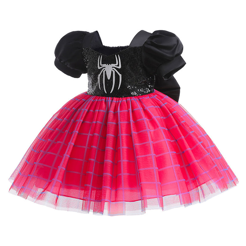 Kids Girls Spiderman Coaplay Tutu Dress Outfits Halloween Carnival Suit