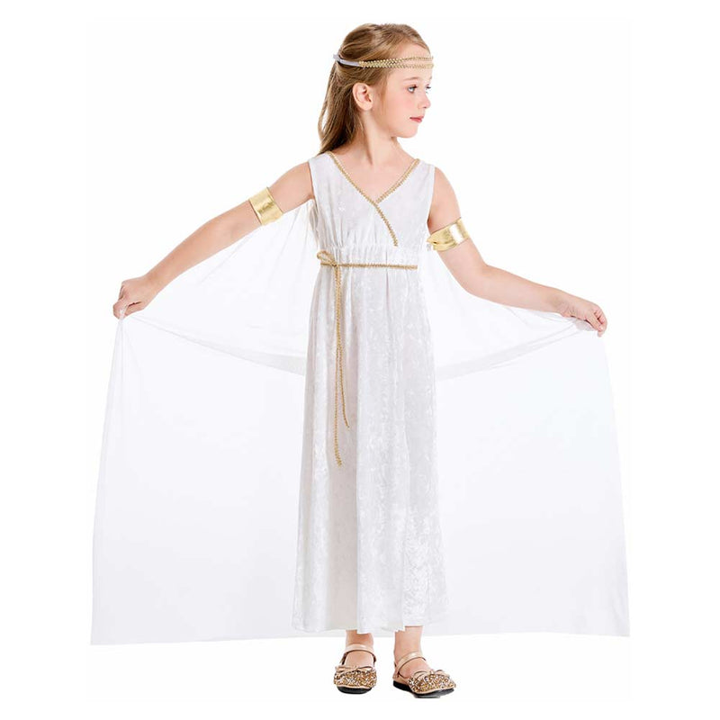 Kids Greek Statue of Liberty Cosplay Costume Outfits Halloween Carnival Suit