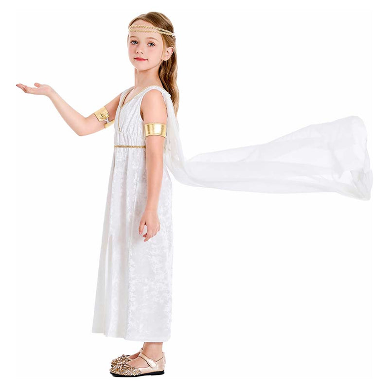 Kids Greek Statue of Liberty Cosplay Costume Outfits Halloween Carnival Suit