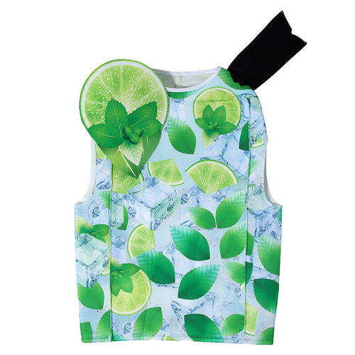 Kids Lime cocktail stage performance Clothes Cosplay Costume Outfits Halloween Carnival Suit