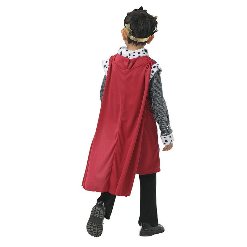 Kids Medieval Kings Cosplay Costume Outfits Halloween Carnival Suit