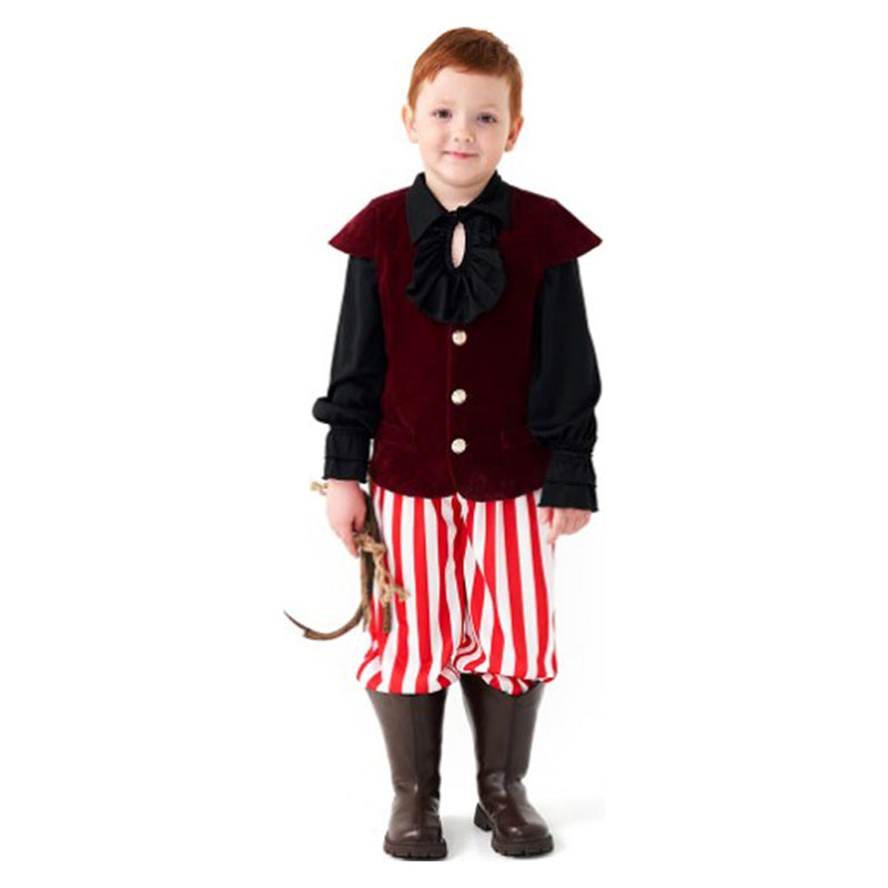 Kids medieval Pirate Knight Cosplay Costume Outfits Halloween Carnival Suit
