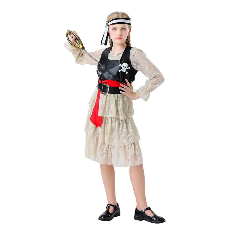 Kids pirate Cosplay Costume Outfits Halloween Carnival Suit