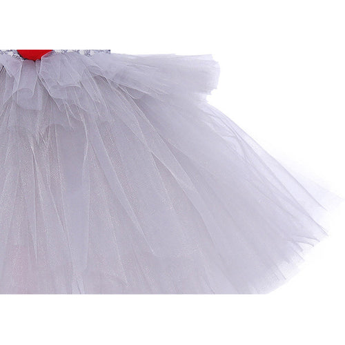 Kids Girls Stephen King It Pennywise Cosplay Costume Tutu Dress Suit