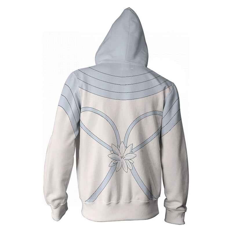 Kuchiki Rukia Cosplay Hoodie 3D Printed Hooded Sweatshirt Men Women Casual Streetwear Zip Up Jacket Coat