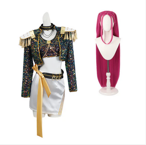 Rumi/Zoey/Mira Kids Golden Cosplay Costume For Halloween Outfit