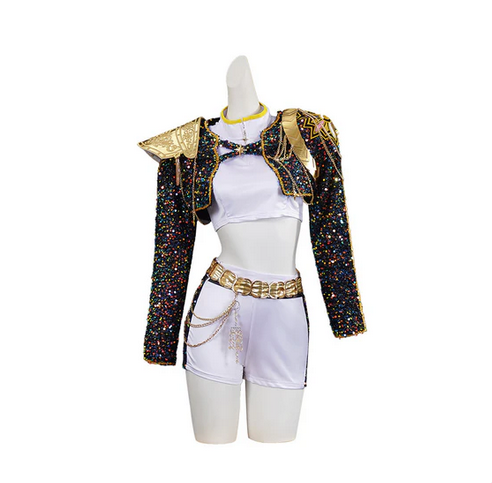 Rumi/Zoey/Mira Kids Golden Cosplay Costume For Halloween Outfit