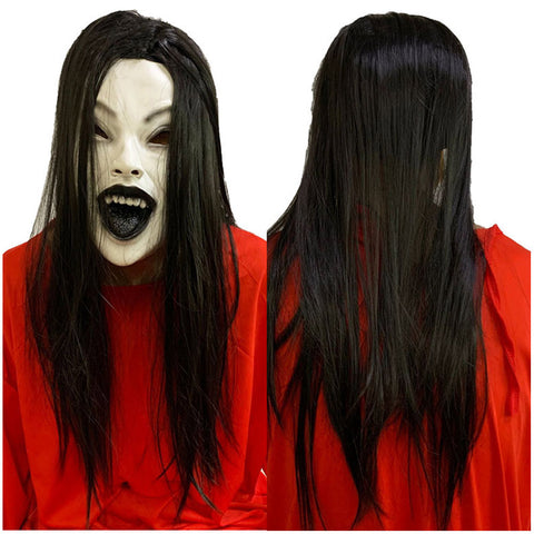 [lanzoub] Halloween ghost masks, scary faces, demons, demons, ghosts, scary girls, cosplay liver test culture festival, haunted house ventilation