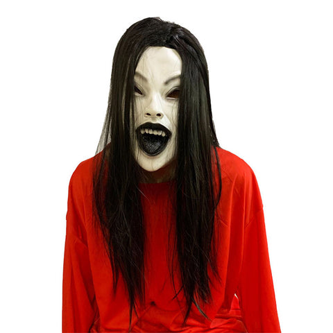[lanzoub] Halloween ghost masks, scary faces, demons, demons, ghosts, scary girls, cosplay liver test culture festival, haunted house ventilation