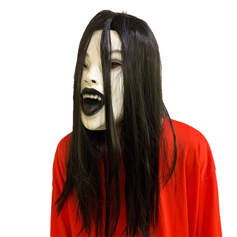 [lanzoub] Halloween ghost masks, scary faces, demons, demons, ghosts, scary girls, cosplay liver test culture festival, haunted house ventilation