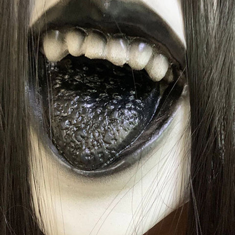 [lanzoub] Halloween ghost masks, scary faces, demons, demons, ghosts, scary girls, cosplay liver test culture festival, haunted house ventilation