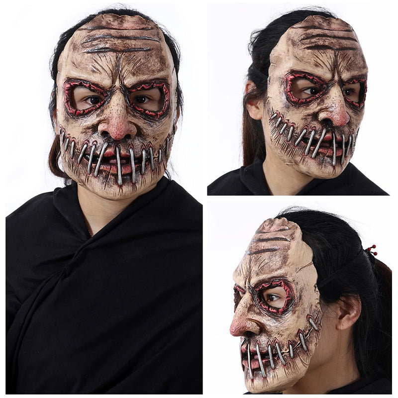 [lanzoub] Halloween Mask Zombie Business High-grade Supereal Scary Corpse Demon Face Mask Cosplay Makeover Costume Halloween Goods Cosplay Costume Christmas Costume Contest 