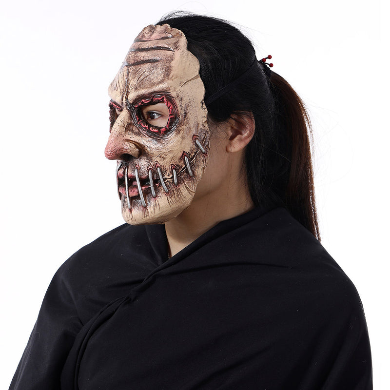 [lanzoub] Halloween Mask Zombie Business High-grade Supereal Scary Corpse Demon Face Mask Cosplay Makeover Costume Halloween Goods Cosplay Costume Christmas Costume Contest 