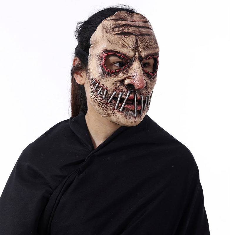 [lanzoub] Halloween Mask Zombie Business High-grade Supereal Scary Corpse Demon Face Mask Cosplay Makeover Costume Halloween Goods Cosplay Costume Christmas Costume Contest 