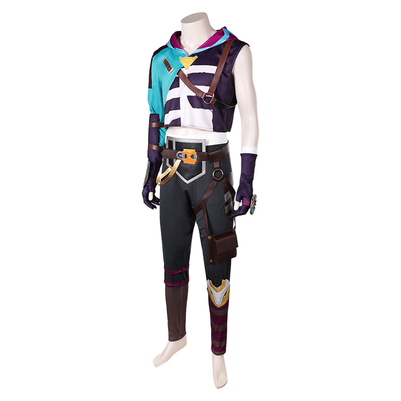 League of Legends Arcane: League of Legends Ekko combat uniform Cosplay Costume Outfits Halloween Carnival Suit cosplay