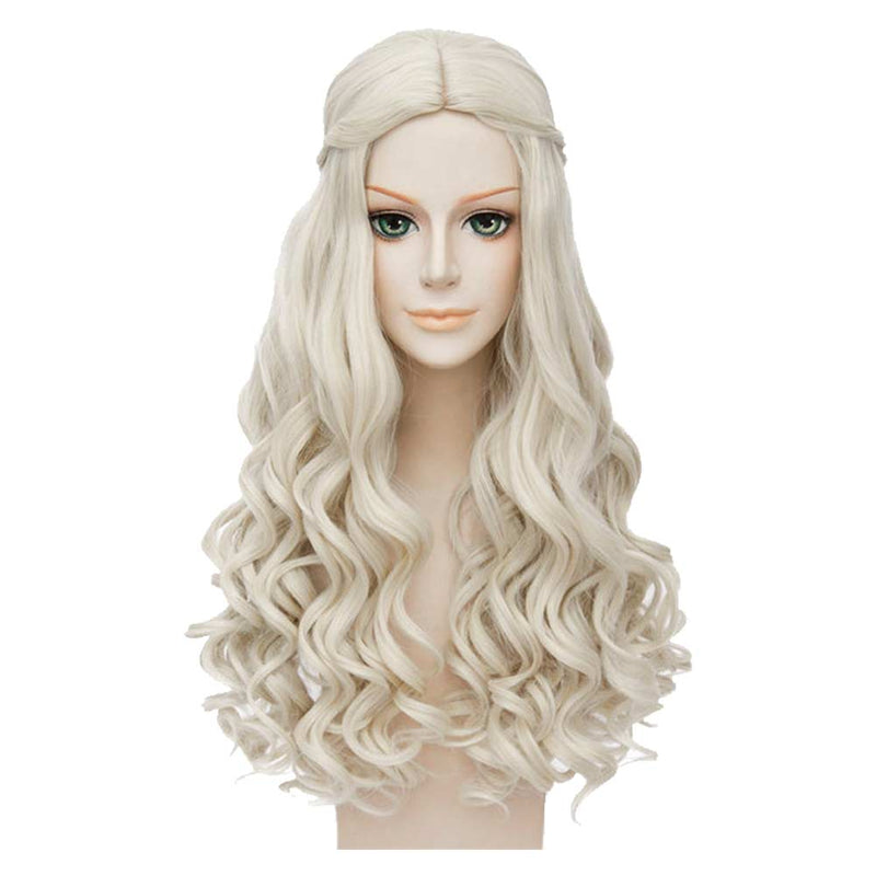 Light yellow wig Cosplay Wig Heat Resistant Synthetic Hair Carnival Halloween Party Props