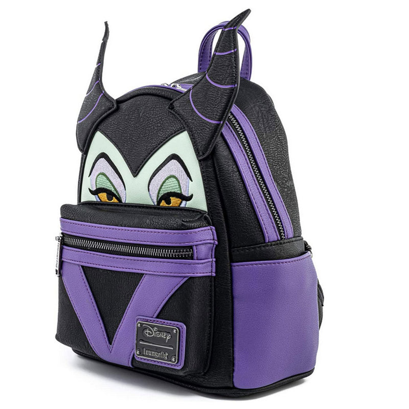 Maleficent Cosplay Backpack 3D Print School Bag Rucksack Travel PU Leather Bags Gift for Men Women