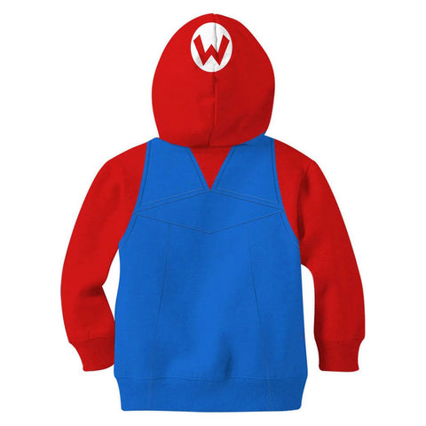 Mario Cosplay Hoodie 3D Printed Hooded Sweatshirt Kids Children Casual Streetwear Pullover