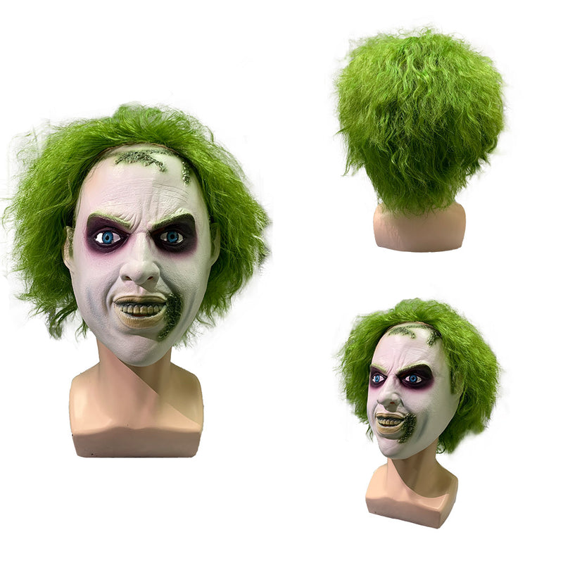 mask cos Beetlejuice Mask Cosplay Latex Masks Helmet Masquerade Halloween Party Costume Props