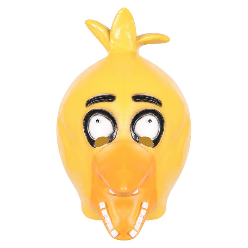 Mask Cosplay Latex Masks Helmet Masquerade Halloween Party Costume Props FNAF cosplay LATEX MASK Yellow Chicken Chica