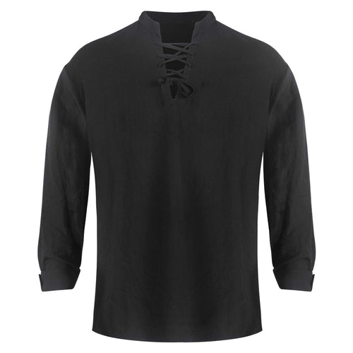 medieval cotton and linen long sleeved shirt Cosplay Costume Outfits Halloween Carnival Suit