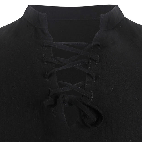 medieval cotton and linen long sleeved shirt Cosplay Costume Outfits Halloween Carnival Suit