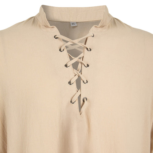 Medieval cotton and linen Shirt Cosplay Costume Outfits Halloween Carnival Suit