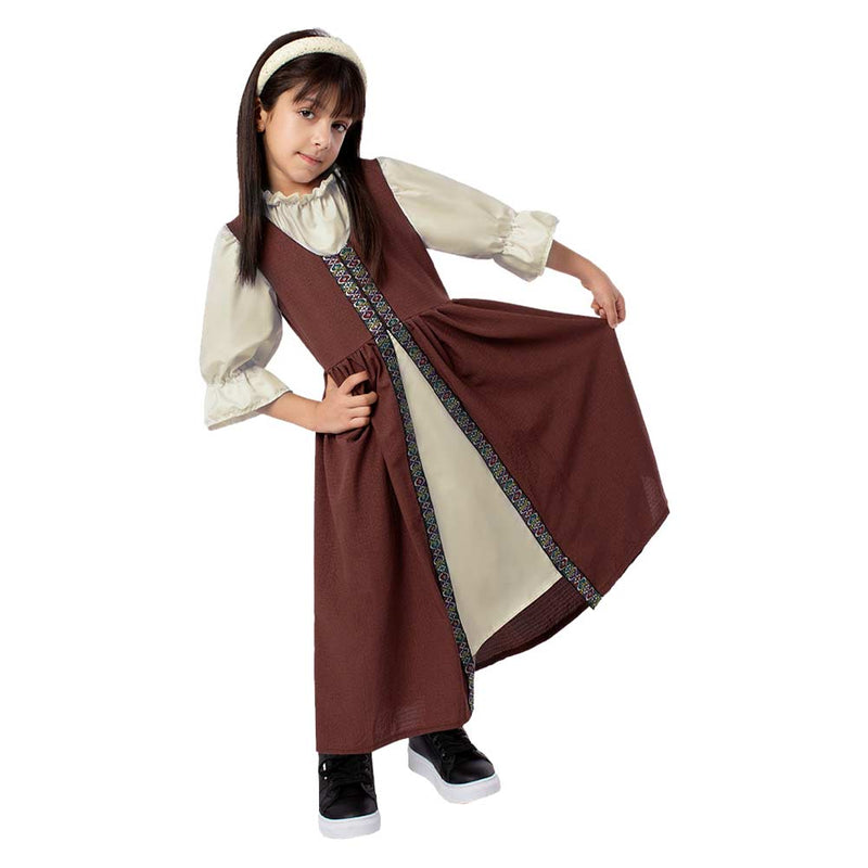 Medieval Renaissance Costume: Kid court palace  style clothing  Cosplay Costume Outfits Halloween Carnival Suit