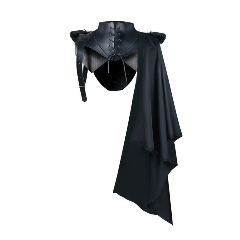 Medieval Halloween stand up collar tied shawl Cloak cape with hat