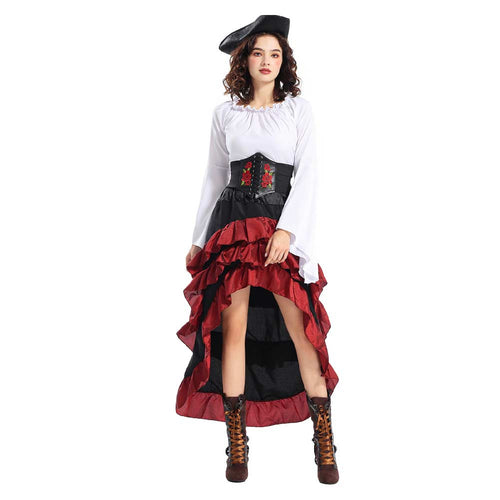 Medieval Pirates Stage Performance Cosplay Costume Outfits Halloween Carnival Suit