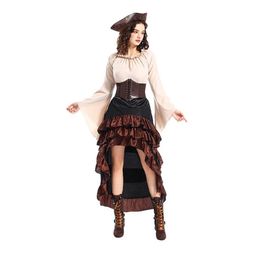 Medieval Pirates Stage Performance Cosplay Costume Outfits Halloween Carnival Suit