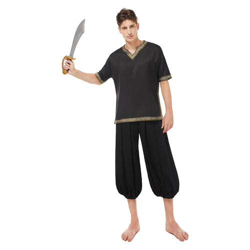 Medieval Renaissance Viking Cosplay Pants Harem Cropped Trousers Halloween Carnival Suit