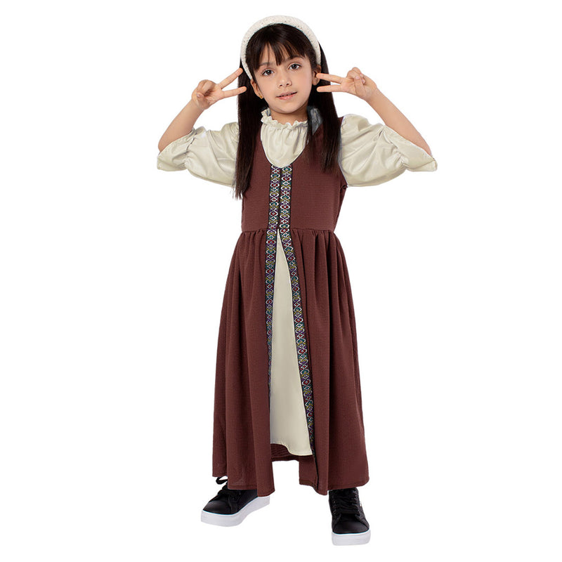 Medieval Retro  Party Palace Costume Stage Performance Costume Children‘s Performance Halloween Carnival Suit