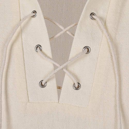 Medieval Retro Cosplay Costume Outfits Halloween Carnival Suit Mid Century Beige Shirt shirt