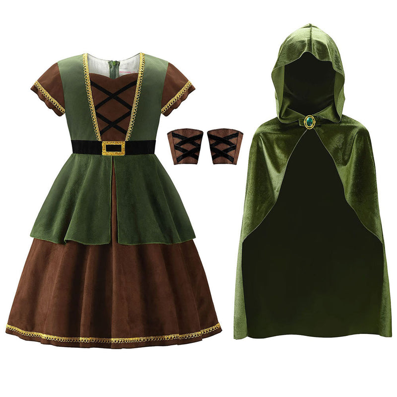 Medieval Velvet Archer Cosplay Costume Outfits Halloween Carnival Suit