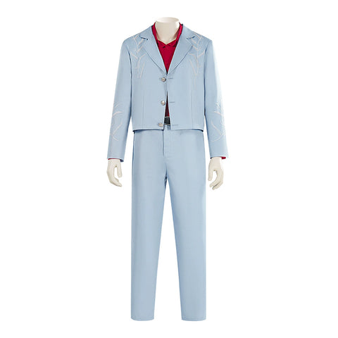 Men Blue Performance Uniform Cosplay Costume Outfits Halloween Carnival Suit