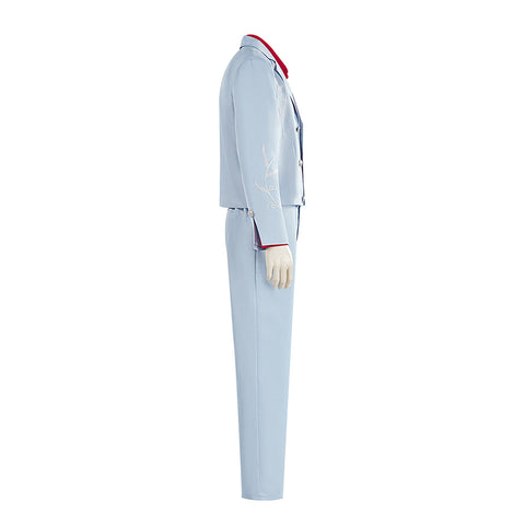 Men Blue Performance Uniform Cosplay Costume Outfits Halloween Carnival Suit