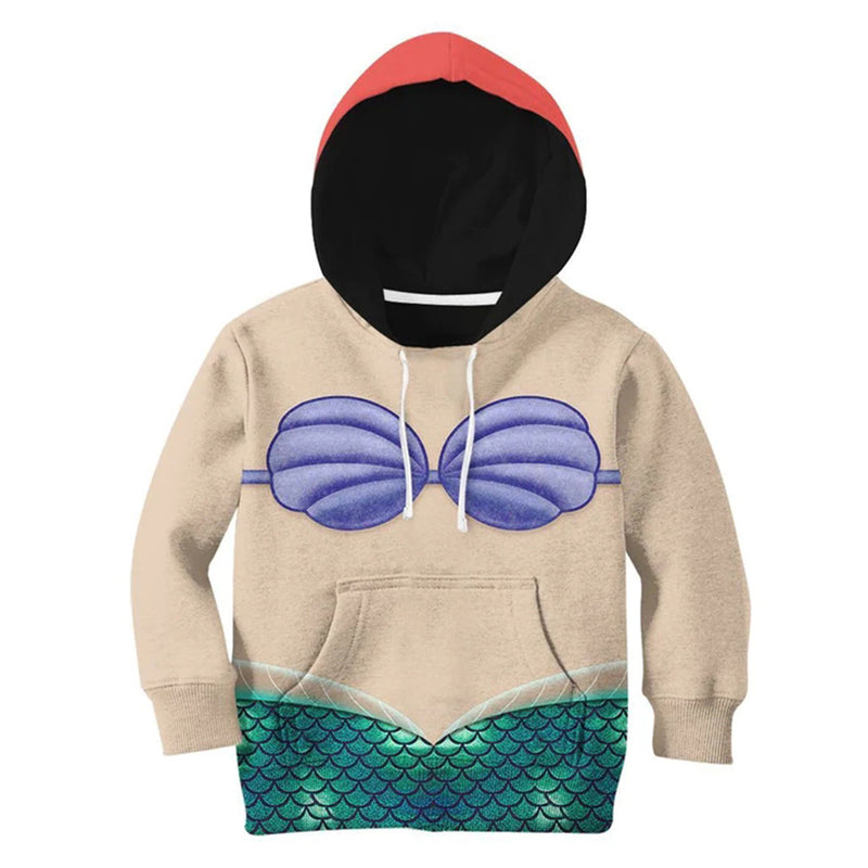 Mermaid Ariel Halloween Cosplay hoodie