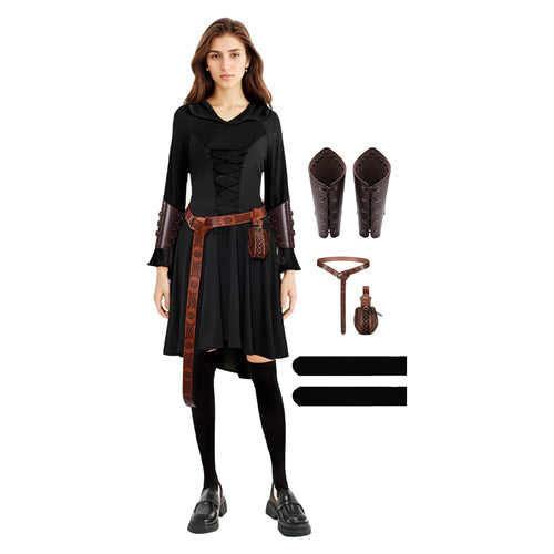 Middle Ages women Cosplay Costume Outfits Halloween Carnival Suit dress