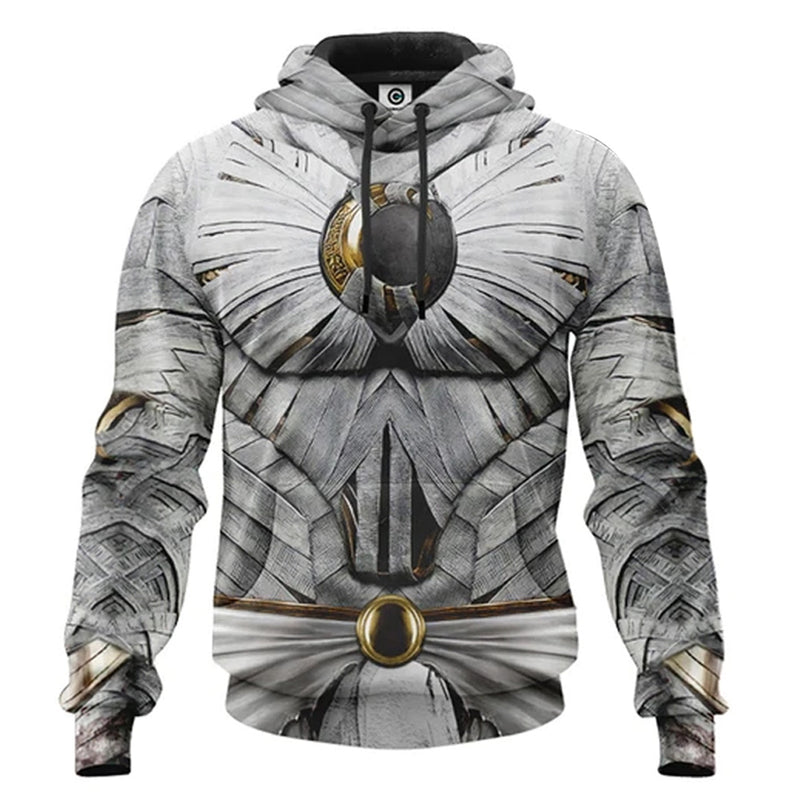 Moon Knight Cosplay Hoodie 3D Printed Hooded Sweatshirt Men Women Casual Streetwear Pullover