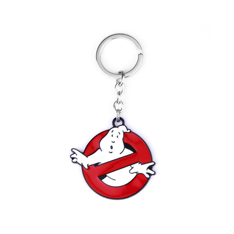 Movie Ghostbusters KeyChains Jewelry Metal Pendent Key Ring For Car Backpack Halloween Accessories Prop Gift